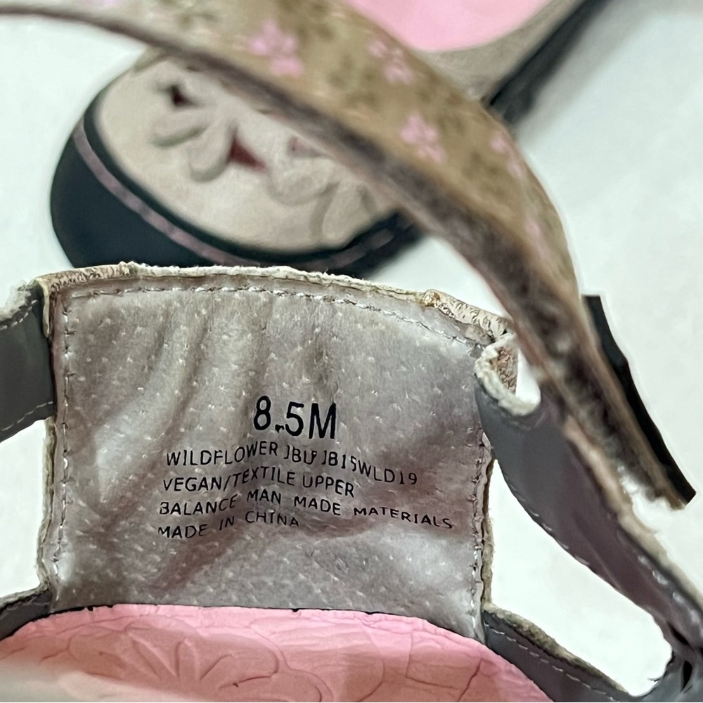 JBU by Jambu Grey Taupe Wildflower Mary Jane Casual Shoes Size 8.5 - Picture 10 of 14